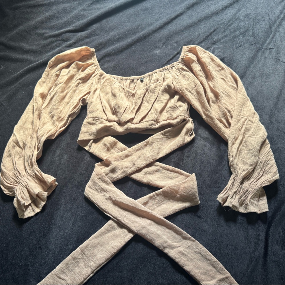SHEFIT Cream Crop Top